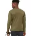 Bella + Canvas 3416 Fast Fashion Unisex Triblend R in Olive triblend back view
