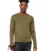 Bella + Canvas 3416 Fast Fashion Unisex Triblend R in Olive triblend front view