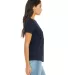 Bella + Canvas 6400 Womens Relaxed Short Cotton Je in Navy side view
