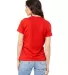 Bella + Canvas 6400 Womens Relaxed Short Cotton Je in Poppy back view