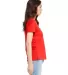Bella + Canvas 6400 Womens Relaxed Short Cotton Je in Poppy side view