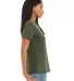 Bella + Canvas 6400 Womens Relaxed Short Cotton Je in Military green side view