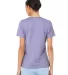 Bella + Canvas 6400 Womens Relaxed Short Cotton Je in Dark lavender back view