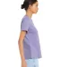 Bella + Canvas 6400 Womens Relaxed Short Cotton Je in Dark lavender side view