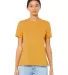 Bella + Canvas 6400 Womens Relaxed Short Cotton Je in Mustard front view