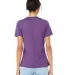 Bella + Canvas 6400 Womens Relaxed Short Cotton Je in Royal purple back view