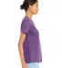Bella + Canvas 6400 Womens Relaxed Short Cotton Je in Royal purple side view