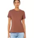 Bella + Canvas 6400 Womens Relaxed Short Cotton Je in Terracotta front view