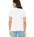 Bella + Canvas 6400 Womens Relaxed Short Cotton Je in White back view