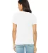 Bella + Canvas 6400 Womens Relaxed Short Cotton Je in White back view