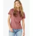 Bella + Canvas 6400 Womens Relaxed Short Cotton Je in Mauve front view