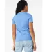 Bella + Canvas 6400 Womens Relaxed Short Cotton Je in Carolina blue back view