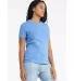 Bella + Canvas 6400 Womens Relaxed Short Cotton Je in Carolina blue side view