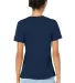 Bella + Canvas 6400 Womens Relaxed Short Cotton Je in Navy back view
