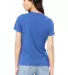 Bella + Canvas 6400 Womens Relaxed Short Cotton Je in True royal back view