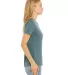 Bella + Canvas 6400CVC Womens relaxed short sleeve in Hthr deep teal side view