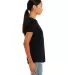 Bella + Canvas 6400CVC Womens relaxed short sleeve in Solid blk blend side view