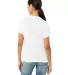 Bella + Canvas 6400CVC Womens relaxed short sleeve in Solid wht blend back view