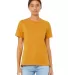 Bella + Canvas 6400CVC Womens relaxed short sleeve in Heather mustard front view