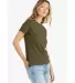 Bella + Canvas 6400CVC Womens relaxed short sleeve in Heather olive side view