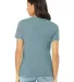 Bella + Canvas 6400CVC Womens relaxed short sleeve in Hthr blue lagoon back view