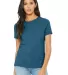 Bella + Canvas 6400CVC Womens relaxed short sleeve in Hthr deep teal front view