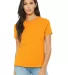 Bella + Canvas 6400CVC Womens relaxed short sleeve in Hthr marmalade front view
