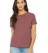 Bella + Canvas 6400CVC Womens relaxed short sleeve in Heather mauve front view