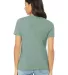 Bella + Canvas 6400CVC Womens relaxed short sleeve in Hthr prsm dst bl back view