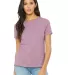Bella + Canvas 6400CVC Womens relaxed short sleeve in Hthr prism lilac front view