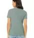 Bella + Canvas 6400CVC Womens relaxed short sleeve in Heather sage back view