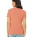 Bella + Canvas 6400CVC Womens relaxed short sleeve in Heather sunset back view