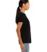 Bella + Canvas 6413 Women’s Relaxed Fit Triblend in Solid blk trblnd side view