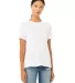 Bella + Canvas 6413 Women’s Relaxed Fit Triblend in Solid wht trblnd front view