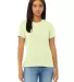 Bella + Canvas 6413 Women’s Relaxed Fit Triblend in Sprng grn trblnd front view