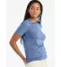 Bella + Canvas 6413 Women’s Relaxed Fit Triblend in Blue triblend side view
