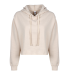 4150 Womens Crop Hoodie in Dust front view