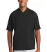 New Era NEA600     Cage Short Sleeve 1/4-Zip Jacke Black front view