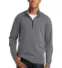 New Era NEA512     Tri-Blend Fleece 1/4-Zip Pullov Shadow Grey He front view
