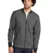 New Era NEA503     French Terry Baseball Full-Zip in Black twist/bk front view