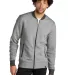 New Era NEA503     French Terry Baseball Full-Zip in Lt grph tw/gph front view