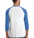 New Era NEA121     Sueded Cotton Blend 3/4-Sleeve  Royal Hthr/Wht back view