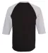 Alstyle 1334 Adult Baseball Tee Black/ Athletic Heather back view
