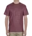 Alstyle 1701 Adult T Shirt by American Apparel Heather Burgundy front view