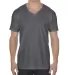 5300 ALSTYLE Adult V-neck Tee Charcoal Heather front view
