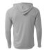 A4 N3409 - Cooling Performance Long Sleeve Hooded  in Silver back view