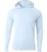 A4 N3409 - Cooling Performance Long Sleeve Hooded  in Pastel blue front view