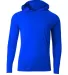 A4 N3409 - Cooling Performance Long Sleeve Hooded  ROYAL front view
