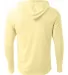 A4 N3409 - Cooling Performance Long Sleeve Hooded  LIGHT YELLOW back view
