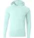 A4 N3409 - Cooling Performance Long Sleeve Hooded  PASTEL MINT front view